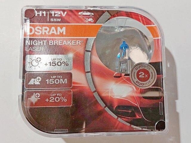 Лампа H1 55W 12V P14,5s NL+150% HD комплект (Osram) 64150NL-HCB Код/Артикул 30 5329 від компанії greencard - фото 1