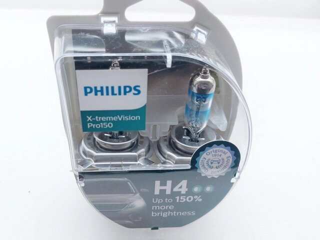 Лампа H4 60/55W 12V P43T-38 X-Treme Vision+150% (Philips) 12342XVP-S2 Код/Артикул 30 4162 від компанії greencard - фото 1