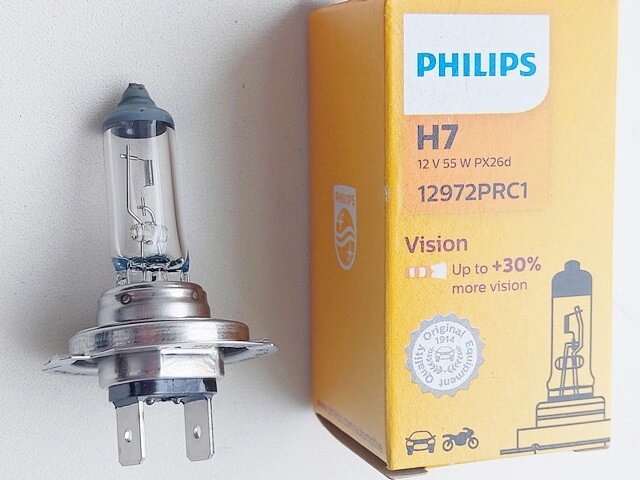 Лампа H7 55W 12V PX26d Premium (Philips) 12972PR Код/Артикул 30 4156 від компанії greencard - фото 1