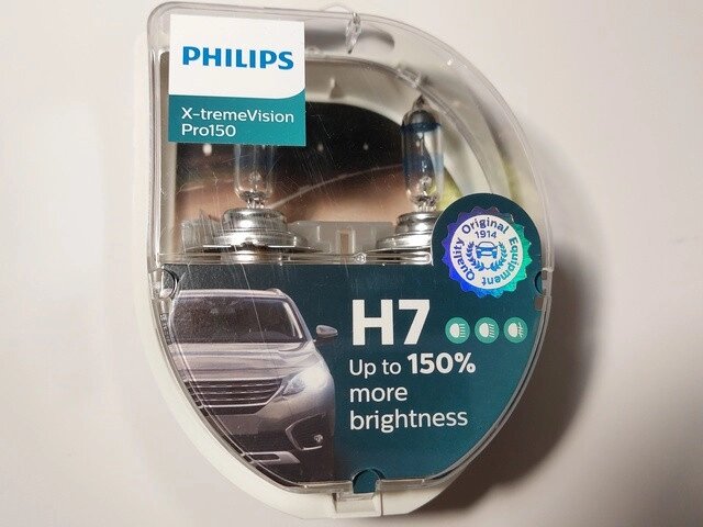 Лампа H7 55W 12V PX26d X-Treme Vision+150% (Philips) 12972XV-S2 Код/Артикул 30 4154 від компанії greencard - фото 1