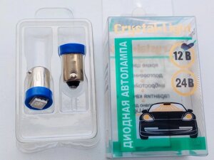 Лампа світлодіодна T4 12V BA9s Синій (CL) T4 1SMD (50/50) Код/Артикул 30 4078