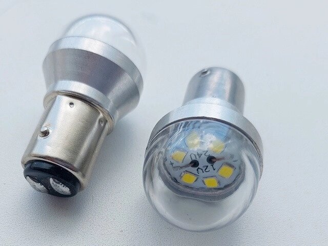 Лампа світлдіодна P21/5W 12-24V BAY15d 6SMD (30/30) T25/5 Код/Артикул 30 4109 від компанії greencard - фото 1