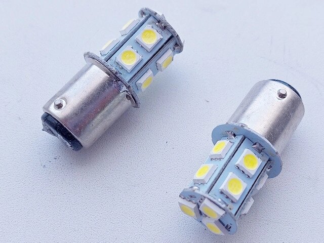 Лампа світлодиодна P21/5W 12V BAY15d 13SMD (50/50) T25/5/2 Код/Артикул 30 4110 від компанії greencard - фото 1