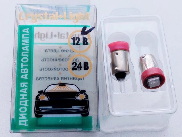 Лампа світлодіодна T4 12V BA9S Червоний (CL) T4 1SMD (50/50) Код/Артикул 30 4079 від компанії greencard - фото 1