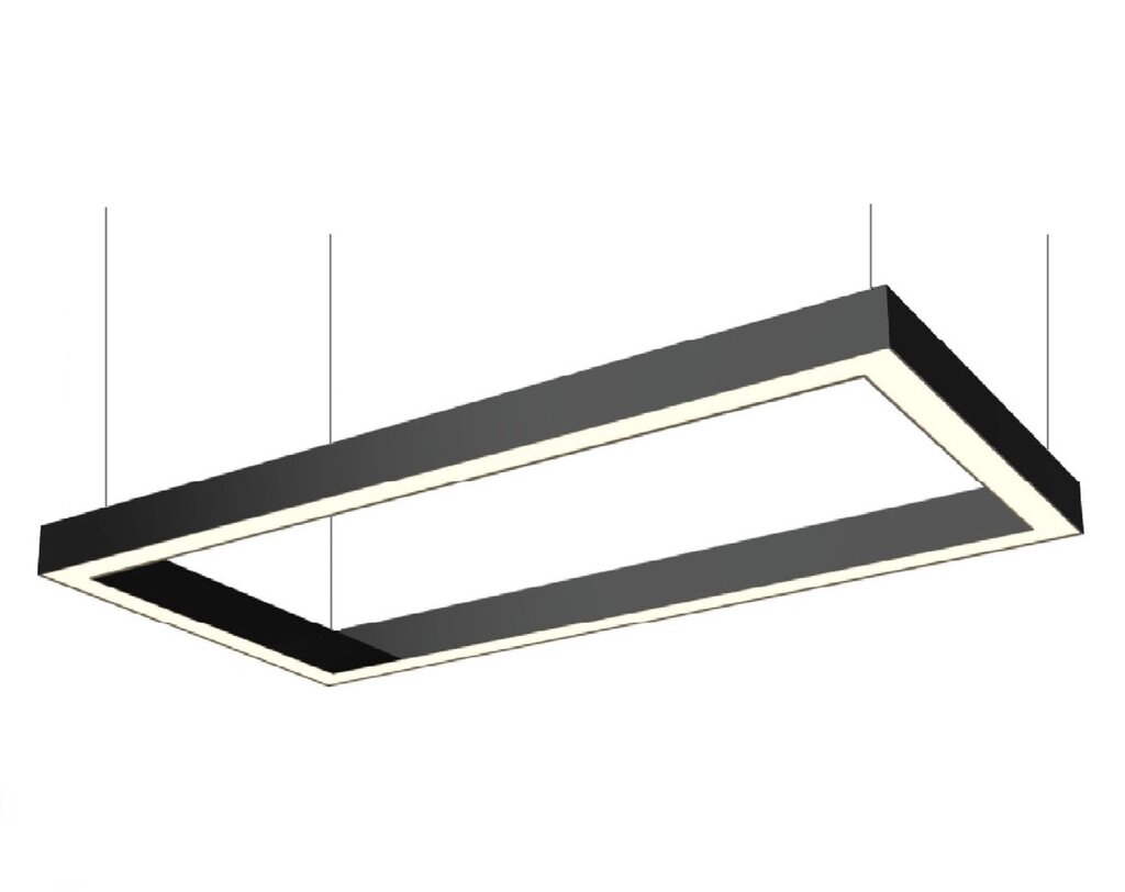 LED світильник фігурний VERONA -R 1230*620мм 108Вт 3200К (тепле біле світло) чорний корпус Код/Артикул 149 VR108321 від компанії greencard - фото 1