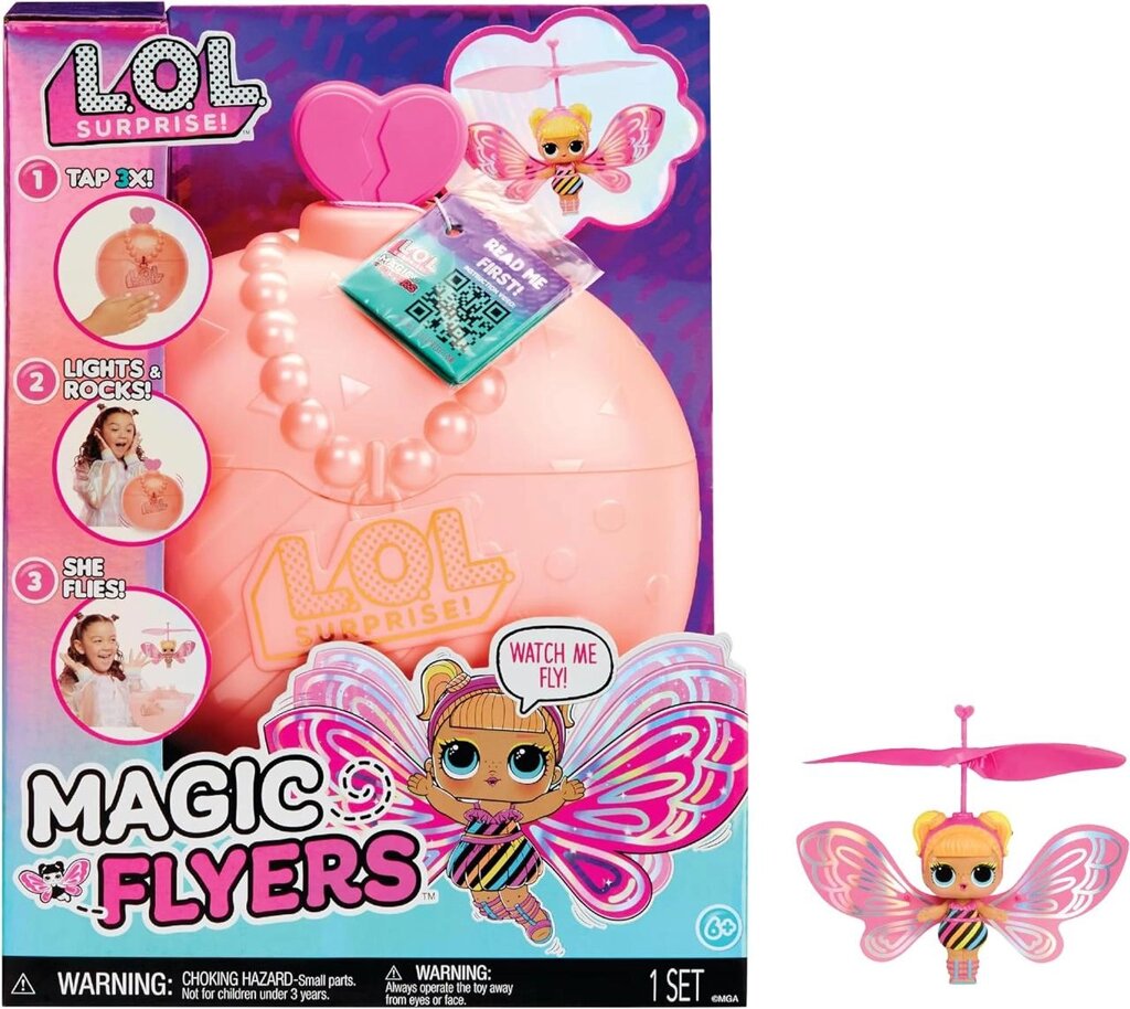 Літаюча лялька-фея LOL Surprise Magic Flyers Flutter Star. Hand Guided Код/Артикул 75 904 від компанії greencard - фото 1