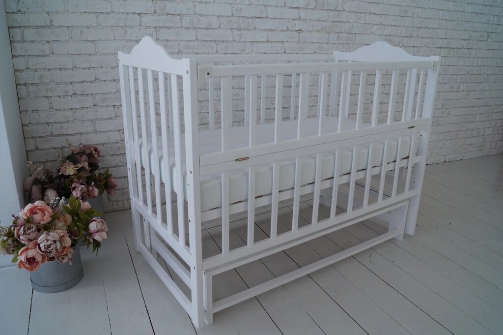Ліжко дитяче Baby Comfort ЛД3 біле Код/Артикул 15 від компанії greencard - фото 1