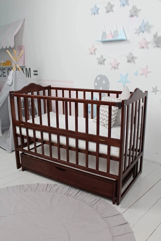 Ліжко дитяче Baby Comfort ЛД3 горіх з шухлядою Код/Артикул 15 від компанії greencard - фото 1