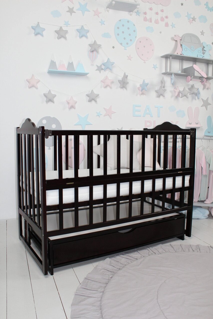 Ліжко дитяче Baby Comfort ЛД3 венге з шухлядою Код/Артикул 15 від компанії greencard - фото 1