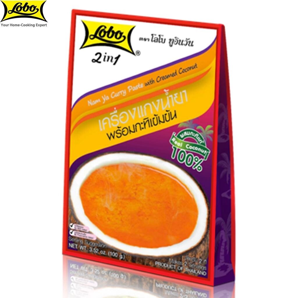 Lobo Паста каррі Нам'я з вершками з кокосу, без барвників та консервантів / на 2 порції, Thai Food, 100 г Під від компанії greencard - фото 1