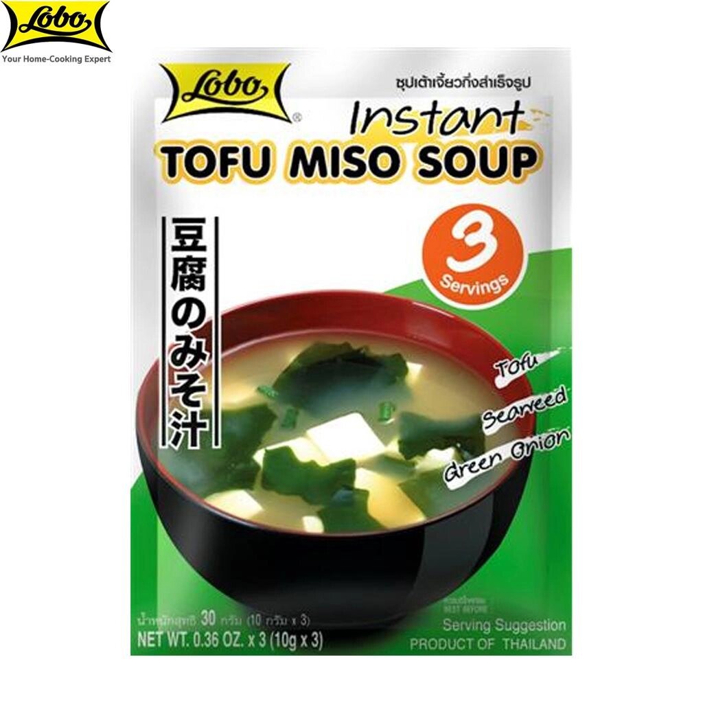 Lobo Суп тофу-місо, зневоднений тофу, водорості вакам і зневоднений зелений лук включені / на 3 порції, японська Під від компанії greencard - фото 1