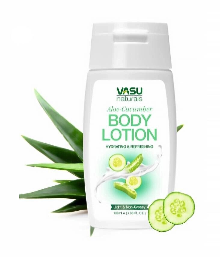 Лосьйон для тіла з Алое та Огірком (100 мл), Aloe Cucumber Body Lotion,  Vasu Під замовлення з Індії 45 днів. від компанії greencard - фото 1