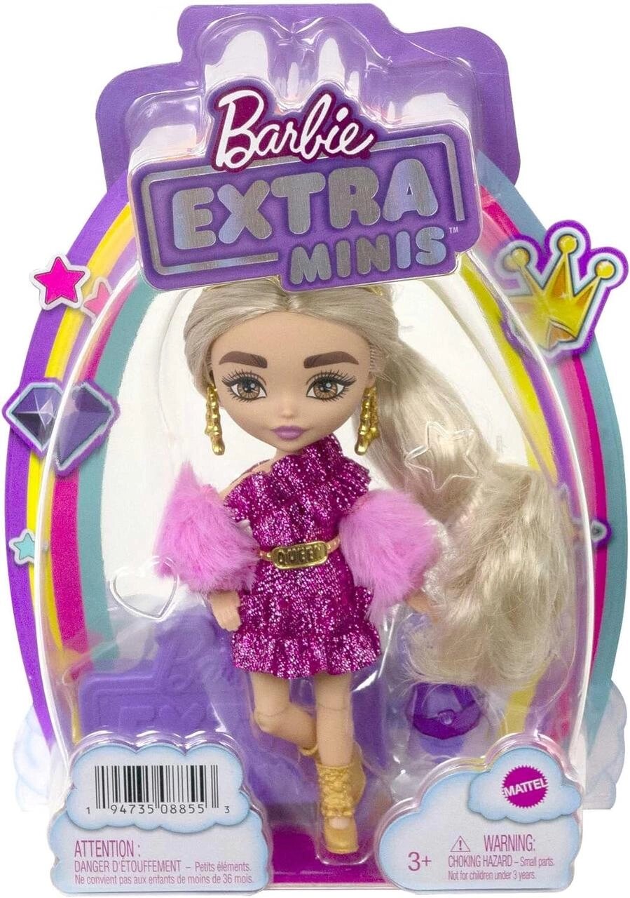 Лялька Barbie Extra Minis, модниця в блискучій сукні Blonde Hair Код/Артикул 75 689 від компанії greencard - фото 1