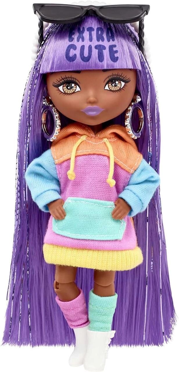 Лялька Barbie Extra Minis Purple Silver Hair негритянка номер 7 Код/Артикул 75 500 від компанії greencard - фото 1