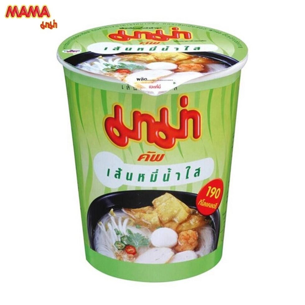 MAMA Чашка рисового супу з вермішеллю 50 г x 6 шт - Thai Food Під замовлення з Таїланду за 30 днів, доставка безкоштовна від компанії greencard - фото 1