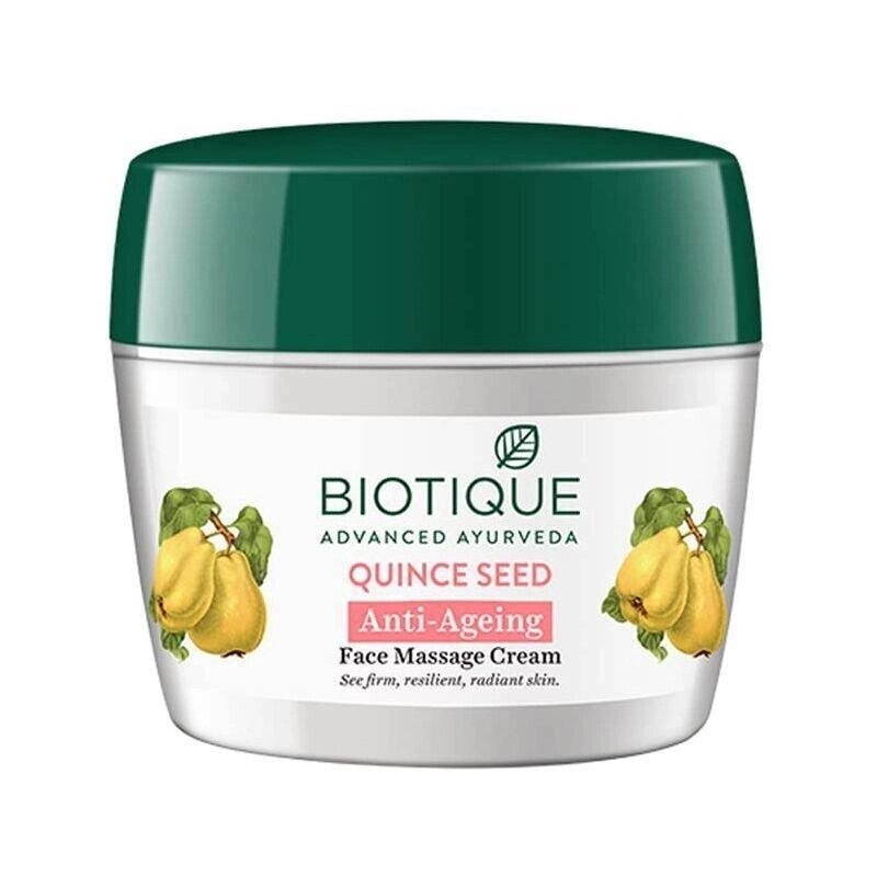 Масажний крем для обличчя з Айвою (175 г), Quince Seed Anti-Ageing Face Massage Cream,  Biotique Під замовлення з Індії  від компанії greencard - фото 1