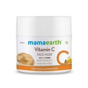 Маска для обличчя з Вітаміном С та Каоліновою глиною (100 г), Face Mask with Vitamin C & Kaolin Clay, Mamaearth Під