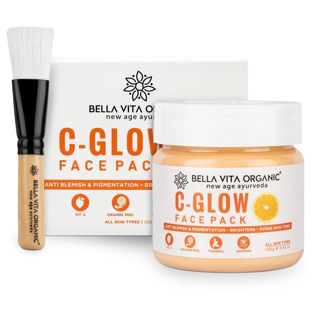 Маска для обличчя (100 г), C-Glow Face Pack,  Bella Vita під замовлення з Індії за 45 днів, доставка безкоштовна від компанії greencard - фото 1