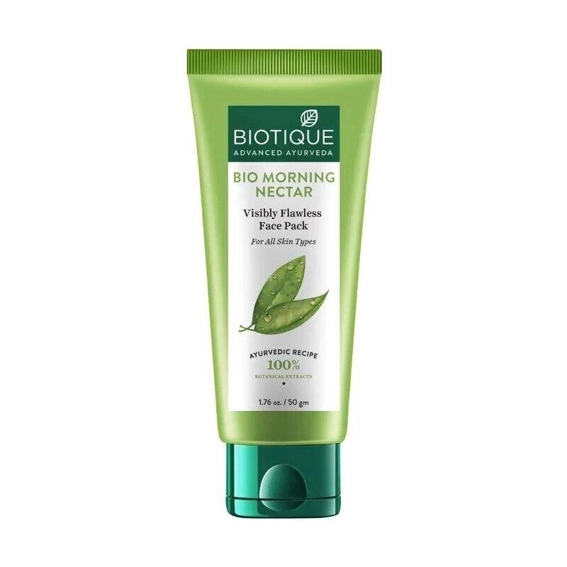 Маска для обличчя (50 г), Bio Morning Nectar Visibly Flawless Face Pack,  Biotique Під замовлення з Індії 45 днів. від компанії greencard - фото 1