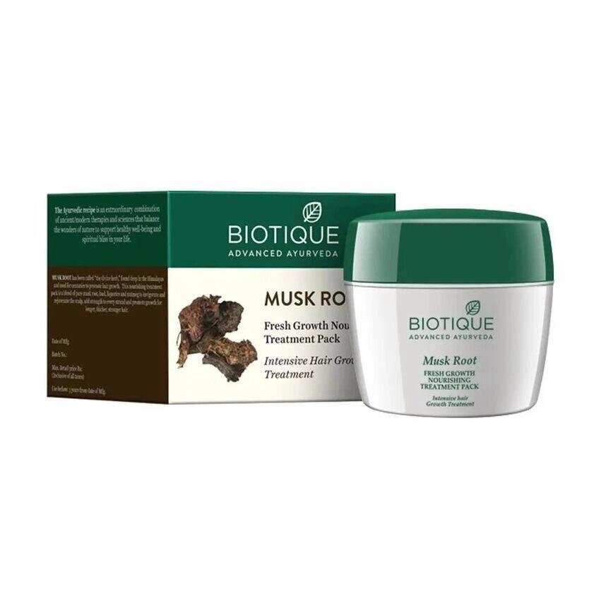 Маска для росту волосся (230 г), Musk Root Fresh Growth Nourishing Treatment Pack,  Biotique Під замовлення з Індії 45 від компанії greencard - фото 1