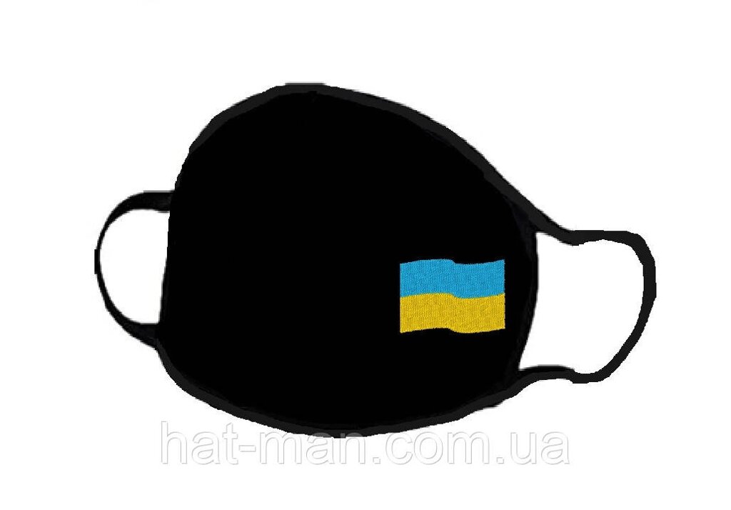 Маска з вишивкою українського прапору КодАртикул 2 від компанії greencard - фото 1
