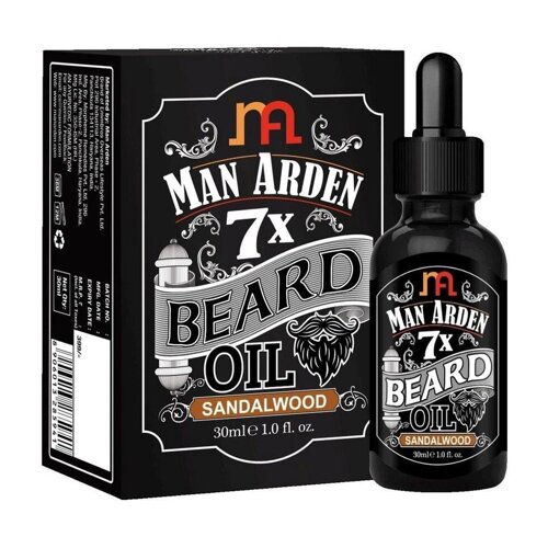 Олія для бороди із Сандалом (30 мл), 7X Beard Oil Sandalwood, Man Arden Під замовлення з Індії 45 днів. Безкоштовна