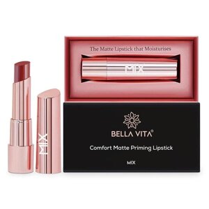 Матова помада-праймер: відтінок Теплий червоний (3,5 г), Comfort Matte Priming Lipstick No Stress Warm Red, Bella Vita