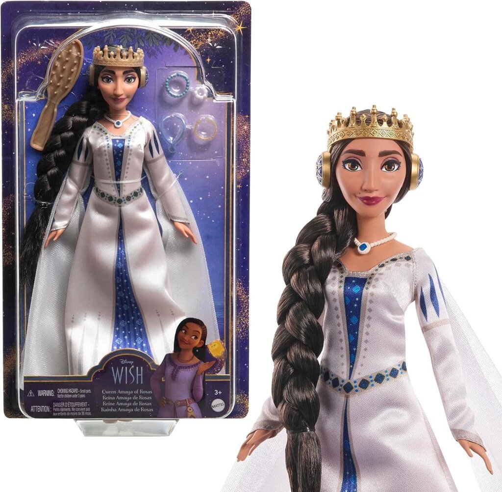 Mattel Disney Wish Toys, Queen Amaya of Rosas. Лялька королева Амайя з Роза Код/Артикул 75 1199 Код/Артикул 75 1199 від компанії greencard - фото 1