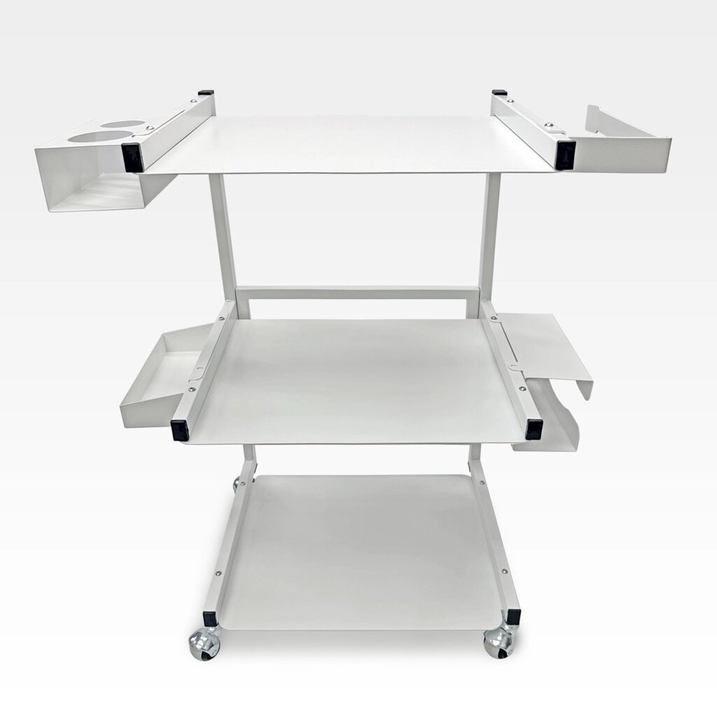 Медичний візок, стіл, етажерка металева з аксесуарами Код/Артикул 42 0981241white від компанії greencard - фото 1