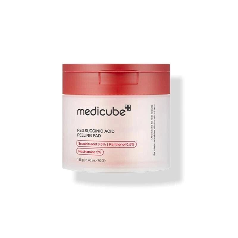 Medicube Подушечка для пілінгу Red Succinic Acid 155 г 70 шт під замовлення з кореї 30 днів доставка безкоштовна від компанії greencard - фото 1