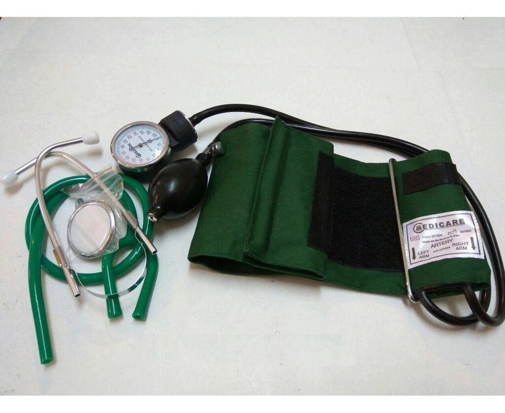 Механічний тонометр Medicare з стетоскопом Код/Артикул 23 від компанії greencard - фото 1