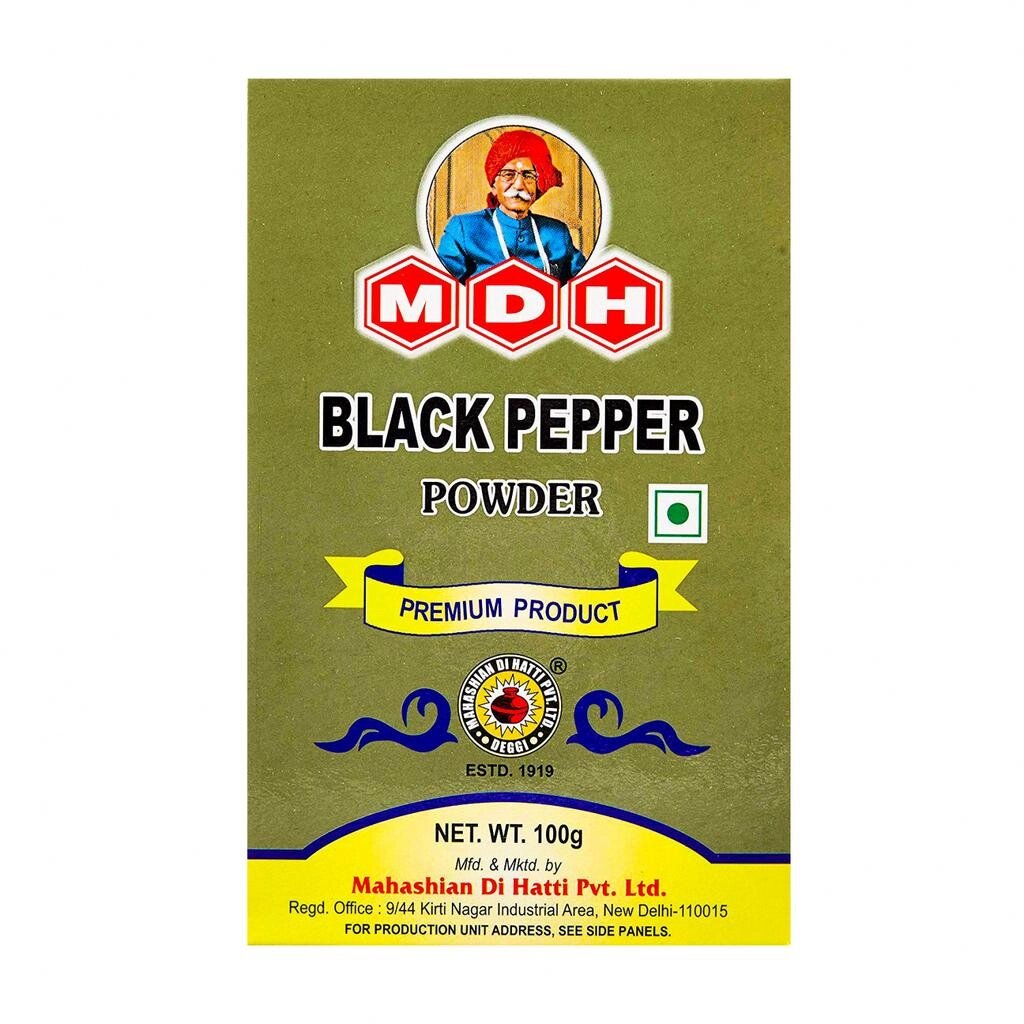 Мелений чорний перець (100 г), Black Pepper Powder,  MDH під замовлення з Індії за 45 днів, доставка безкоштовна від компанії greencard - фото 1