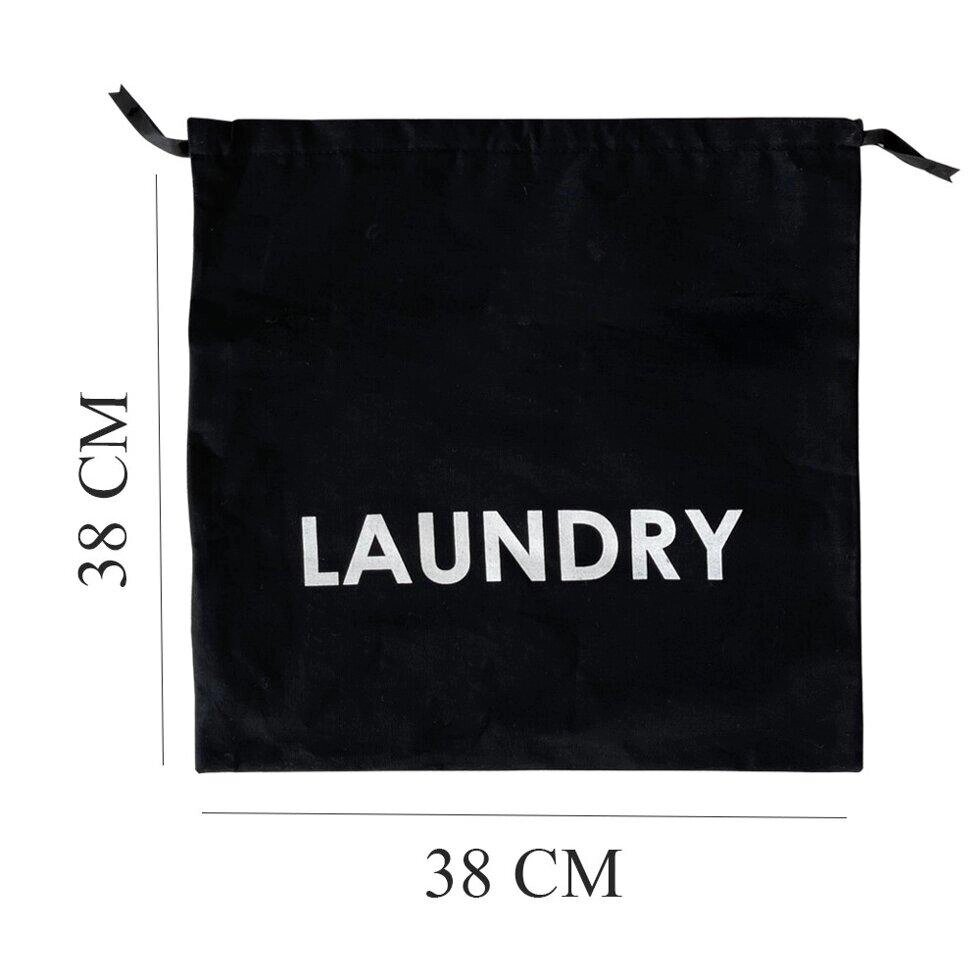 Мешок бавовняний для брудної білизни 38*38 см Laundry (чорний) Код/Артикул 36 M-Laundry від компанії greencard - фото 1
