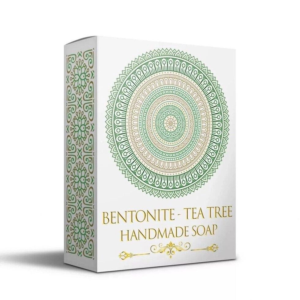 Мило ручної роботи з Бентонітовою глиною та Чайним деревом (115 г), Bentonite Tea Tree Soap,  Heilen Biopharm Під від компанії greencard - фото 1