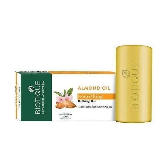 Мило з Мигдальним маслом: харчування шкіри (150 г), Almond Oil Nourishing Bathing Bar,  Biotique Під замовлення з Індії  від компанії greencard - фото 1