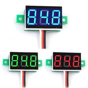 Mini DC 0-100V LED 3-Digital Diaplay Voltmeter Voltage …