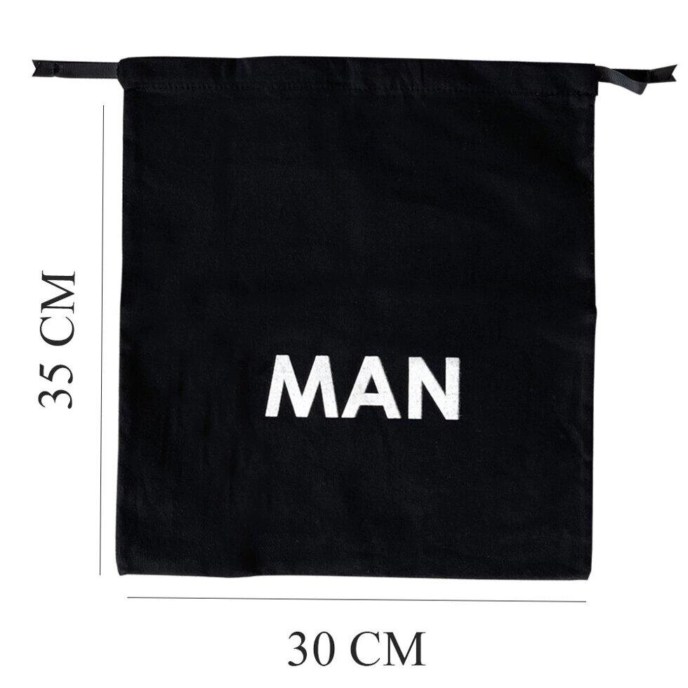 Мішок бавовняний для промов 30*35 см Man (чорний) Код/Артикул 36 M-Man від компанії greencard - фото 1