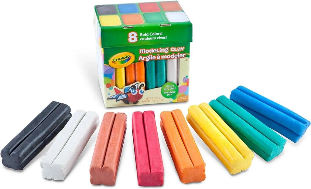 Modeling Clay. 1 кг глини для ліплення, пластиліну, Crayola 8 кольорів Код/Артикул 75 539 Код/Артикул 75 539 від компанії greencard - фото 1