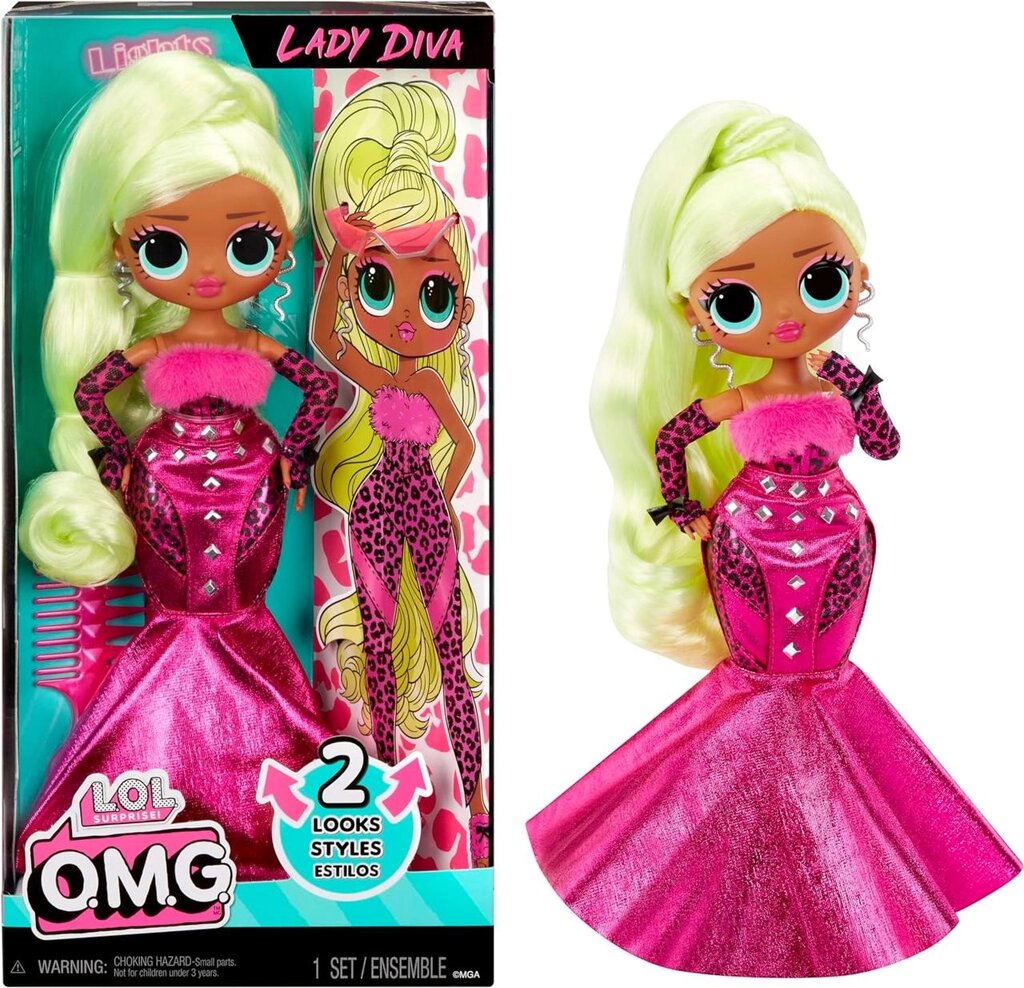 Модна лялька LOL Surprise OMG Lady Diva Multiple Surprises Including Код/Артикул 75 1021 від компанії greencard - фото 1
