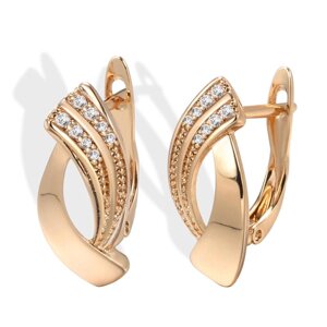 Модні висячі сережки Глянцеві сережки-сердечка Sahpe для жінок, дівчаток, рожеве золото, проста геометрія, сережки з