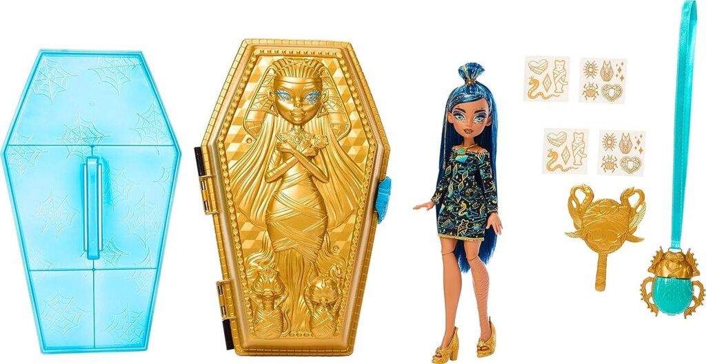 Монстер Хай Клео Де Ніл Золотий бюті кейс. Monster High Cleo De Nile Case Код/Артикул 75 1087 Код/Артикул 75 1087 від компанії greencard - фото 1