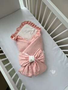 Мусліновий плед-конверт Baby Comfort бавовна 100% персиковий Код/Артикул 15