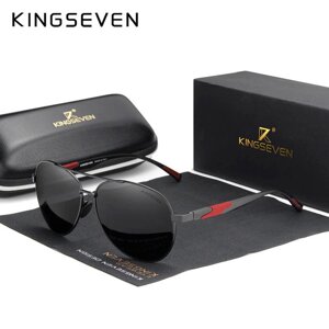 Чоловічі поляризаційні сонцезахисні окуляри KINGSEVEN NF7228 Red Gray Код/Артикул 184