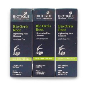 Чоловічий гель для вмивання (3 х 120 мл), Bio Orris Root Face Cleanser Set, Biotique Під замовлення з Індії 45 днів.