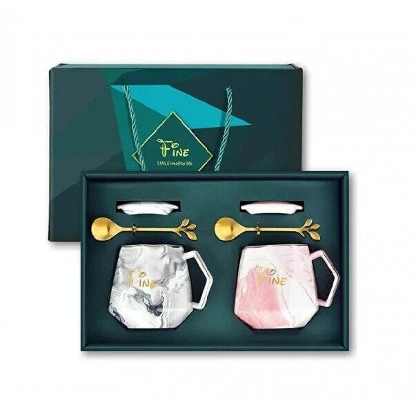 Набір 2 чашки в подарунковій упаковці діамант Код/Артикул 5 0612-1 від компанії greencard - фото 1