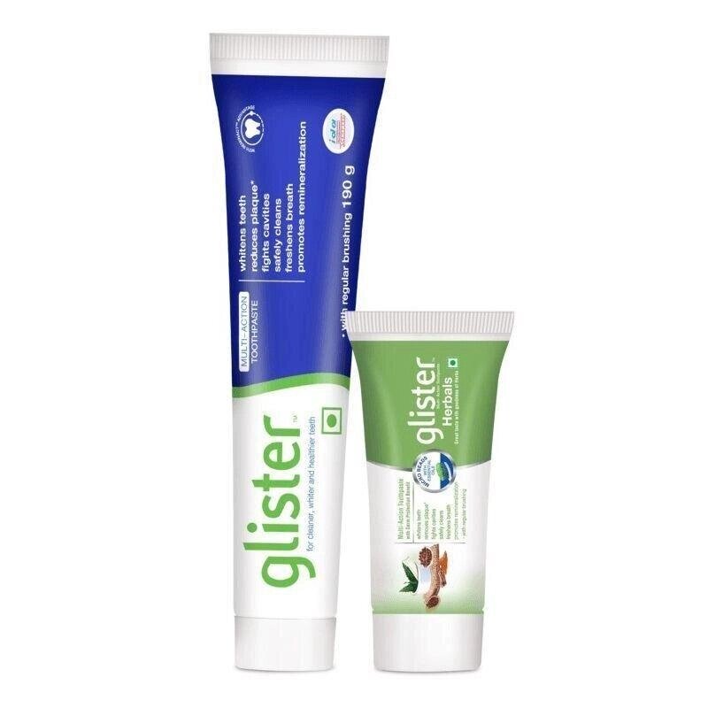 Набір багатофункціональних зубних паст (190 г + 40 г), Glister Multi-Action Toothpaste + Toothpaste Herbals Set,  Amway  від компанії greencard - фото 1