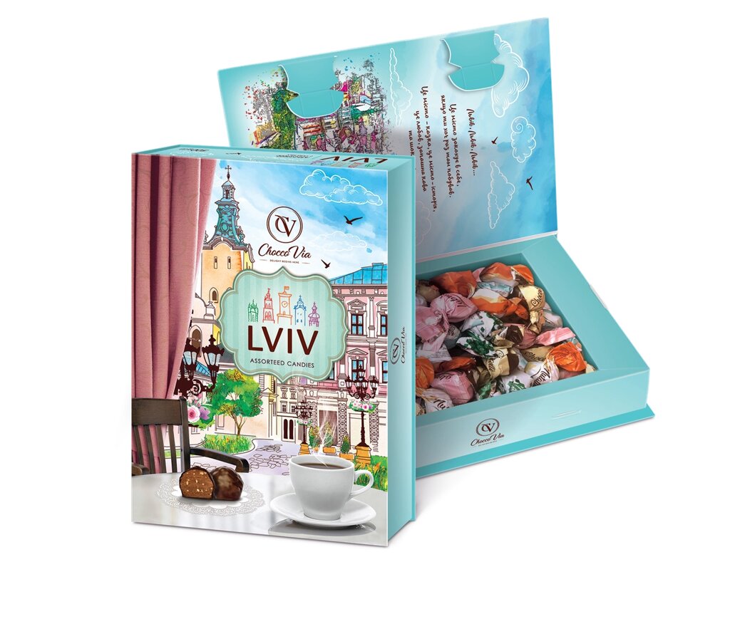 Набір цукерок Lviv  ChoccoVia артикул 213680 Код/Артикул 45 213680 від компанії greencard - фото 1