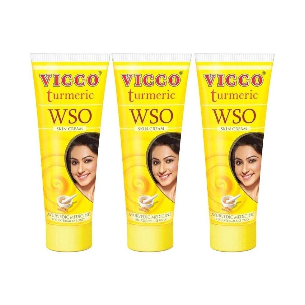 Набір для догляду за шкірою (3 х 30 г), Turmeric WSO Skin Cream Set,  VICCO Під замовлення з Індії 45 днів. Безкоштовна  від компанії greencard - фото 1