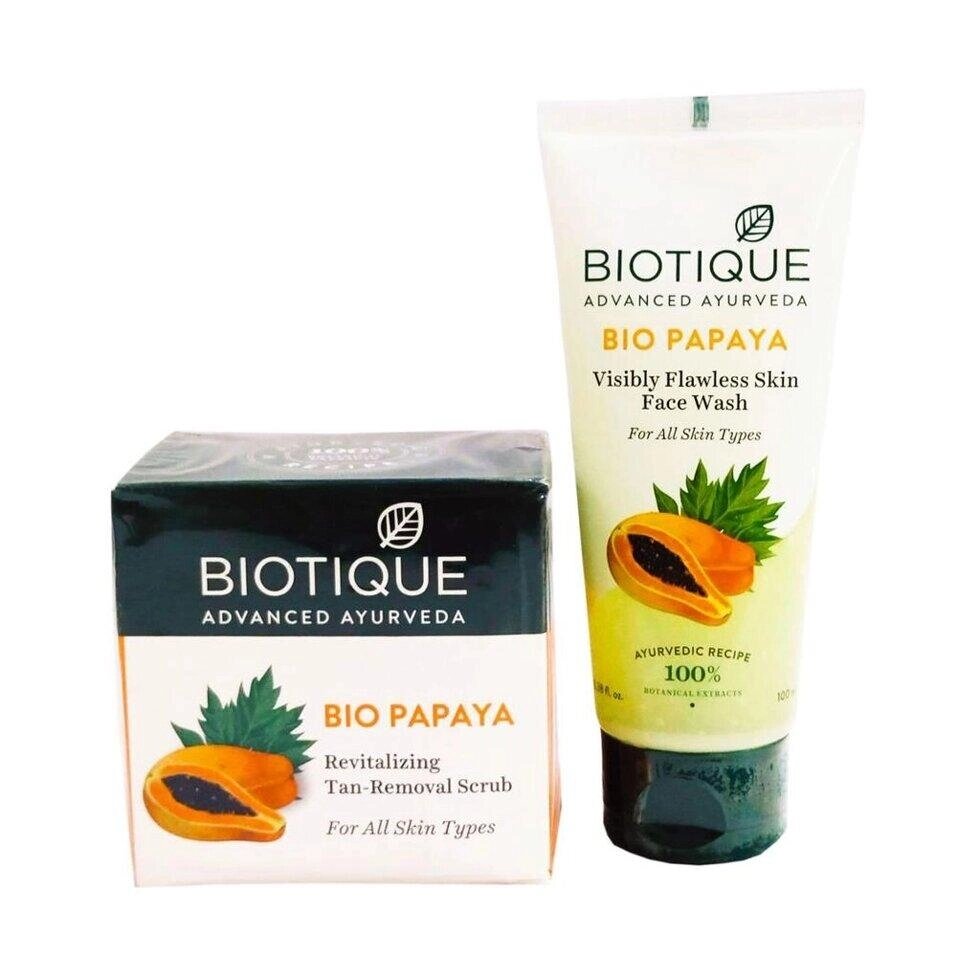 Набір для догляду за шкірою (75 г + 100 мл), Bio Papaya Set,  Biotique Під замовлення з Індії 45 днів. Безкоштовна від компанії greencard - фото 1