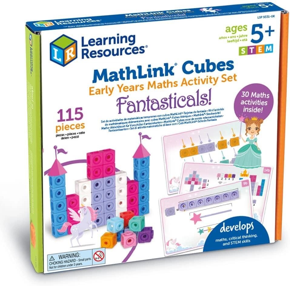 Набір для занять математикою MathLink Cubes,115 елементів Learning Resource Код/Артикул 75 598 від компанії greencard - фото 1